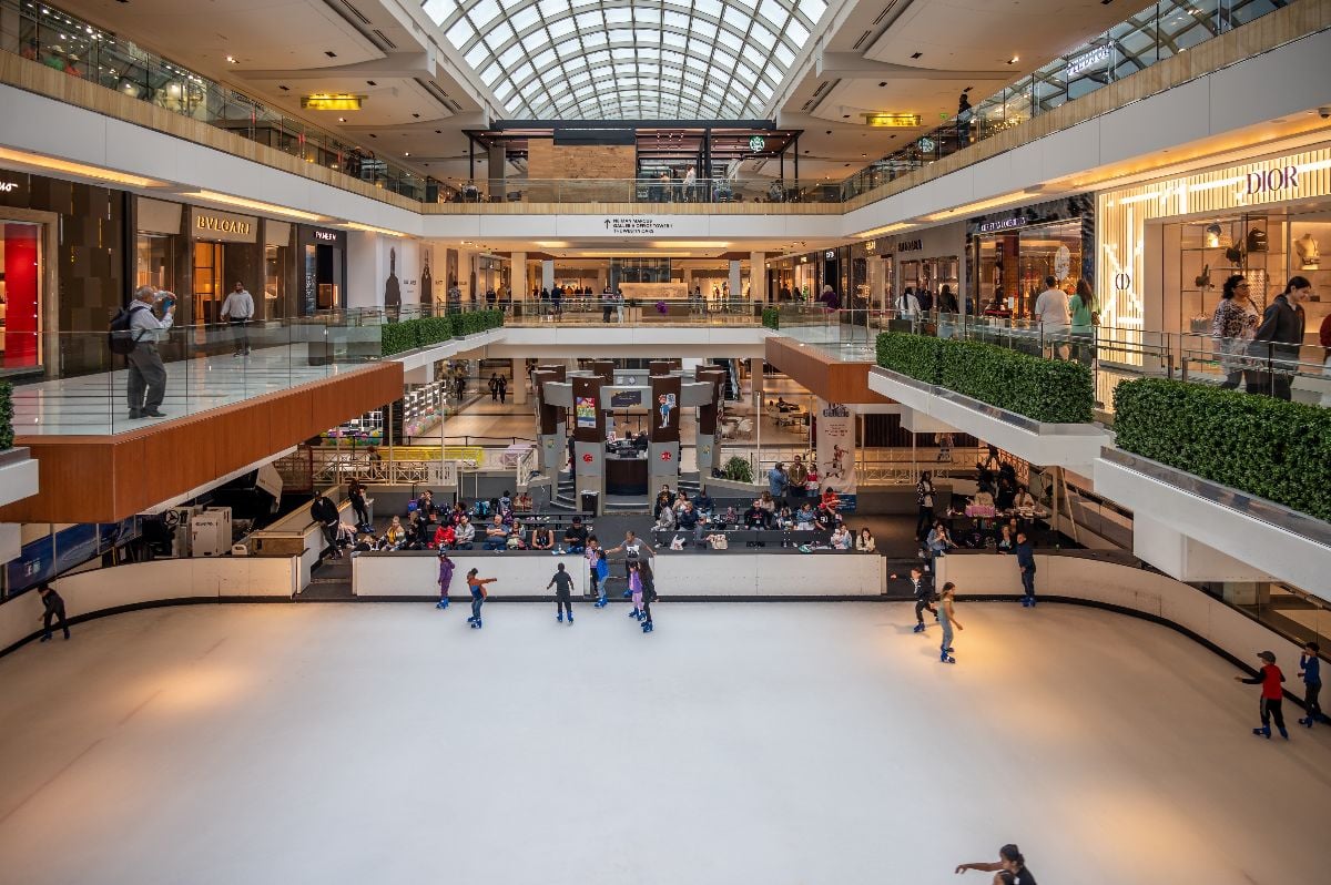 Inside the Galleria shopping mall in Houston.