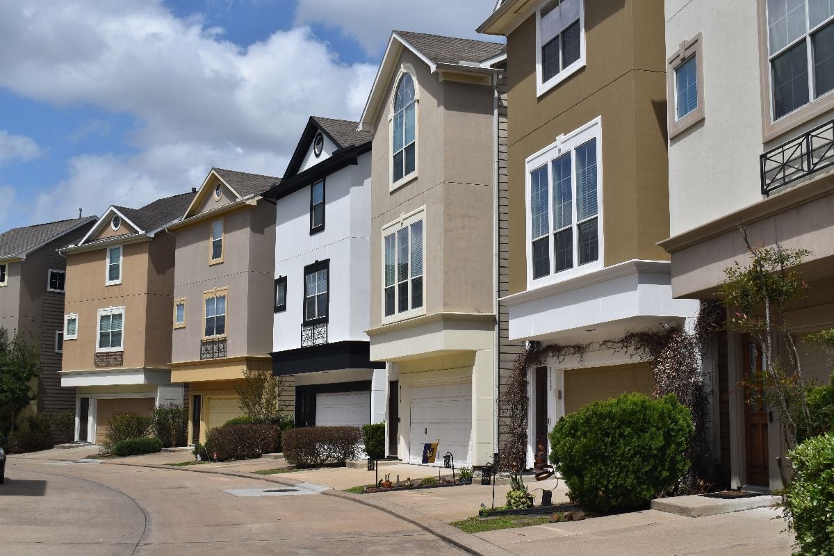 Row of houses in Houston.