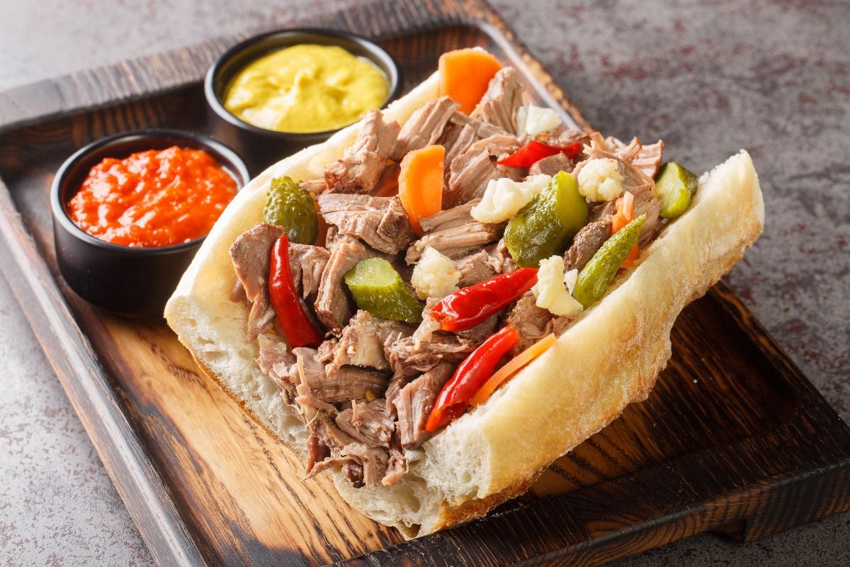 Chicago Italian beef sandwich
