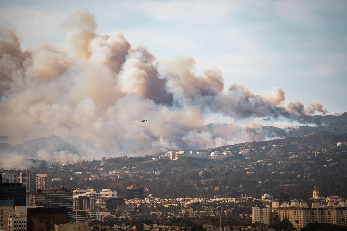 Wildfire in Pacific Palisades, Los Angeles.
