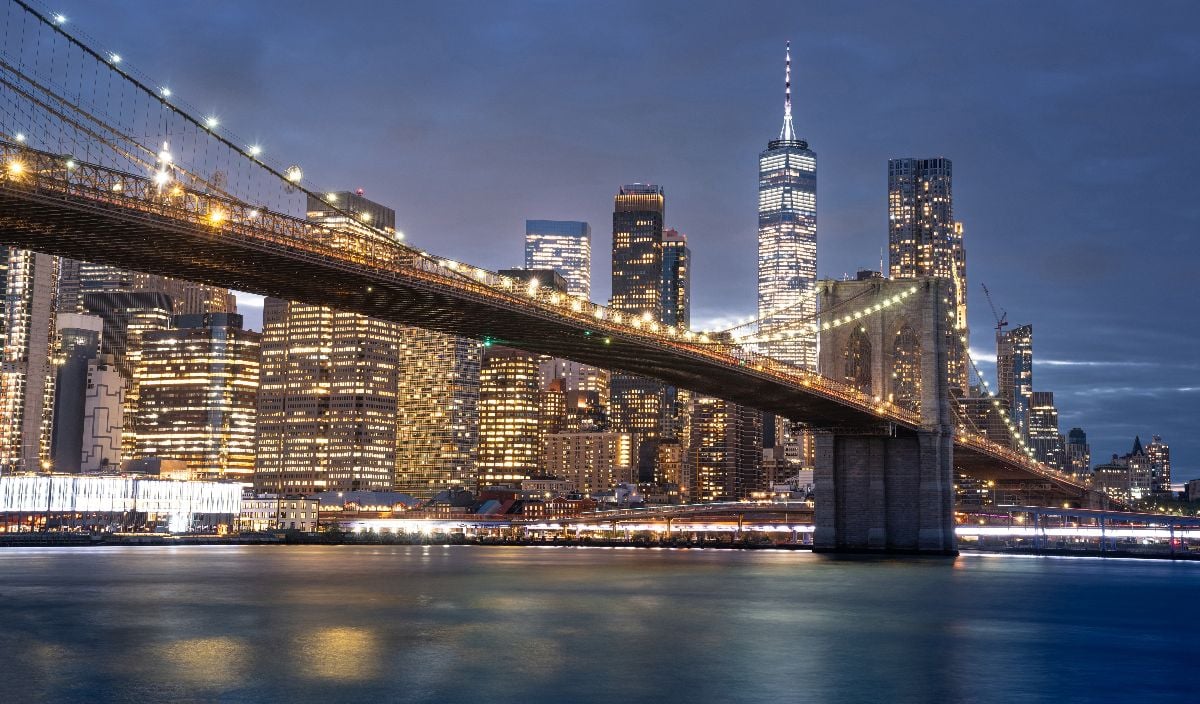 NewYork city skyline at Night.