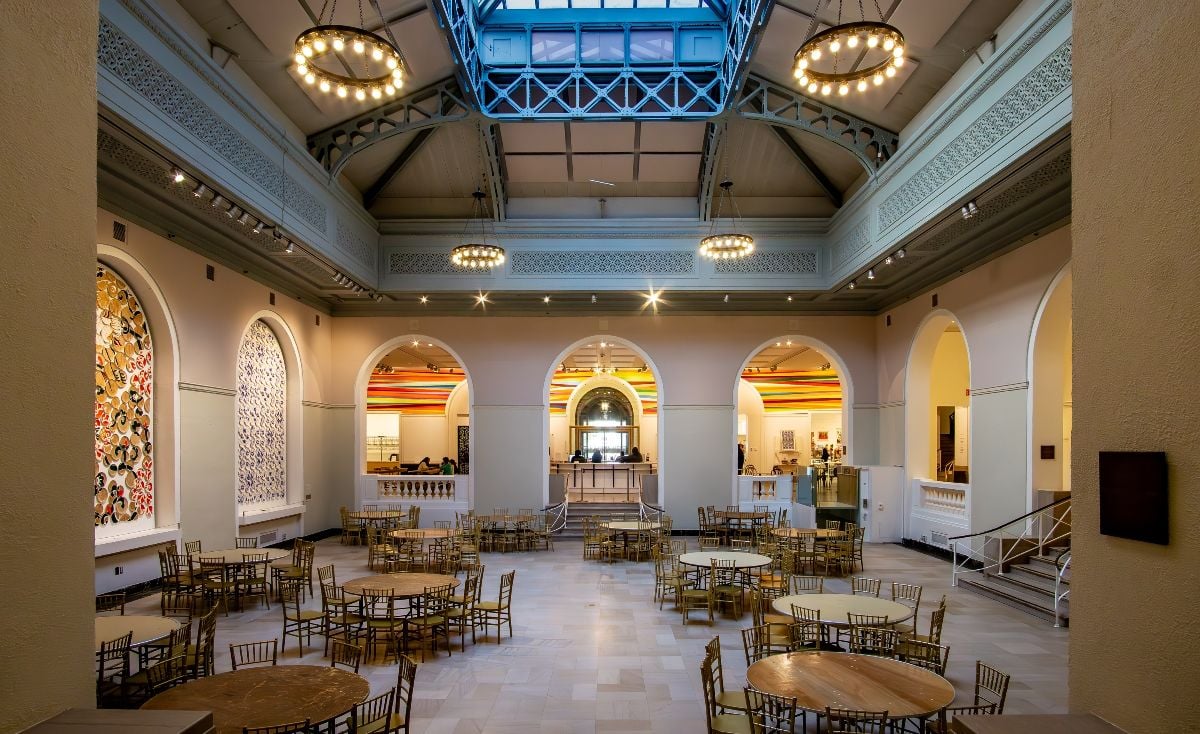 Interior view of Main Hall of the Newalk Musuem of Art.