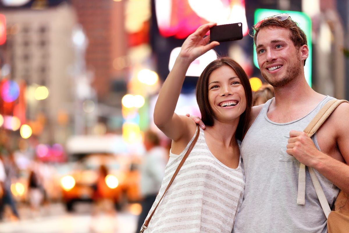 Ccouple taking in New York City.