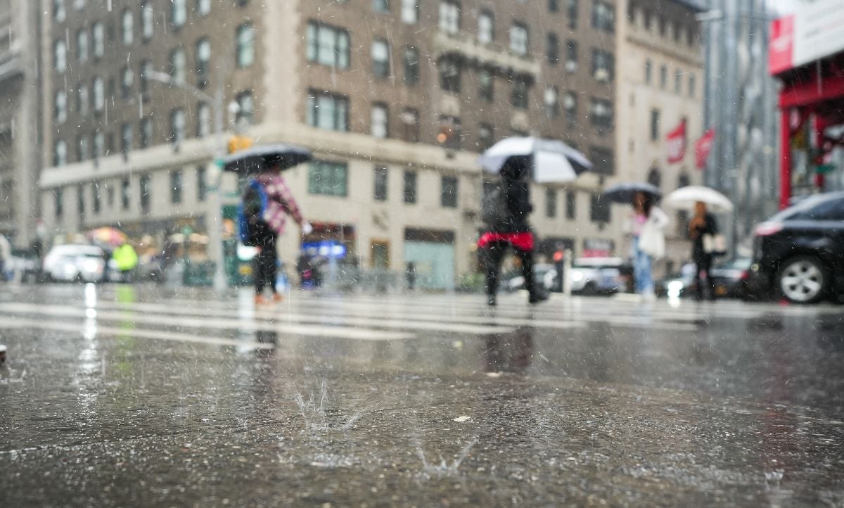 Rainy day in New York city.