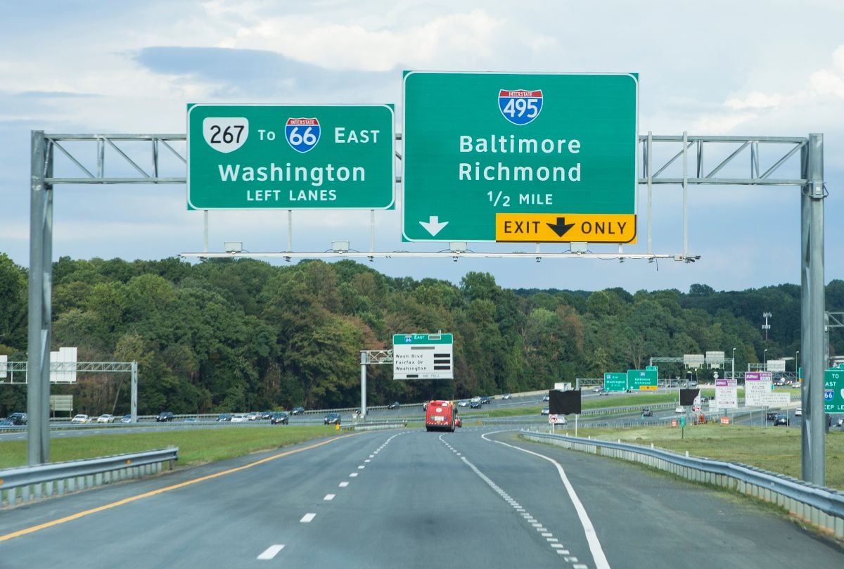 Washington DC highway sign
