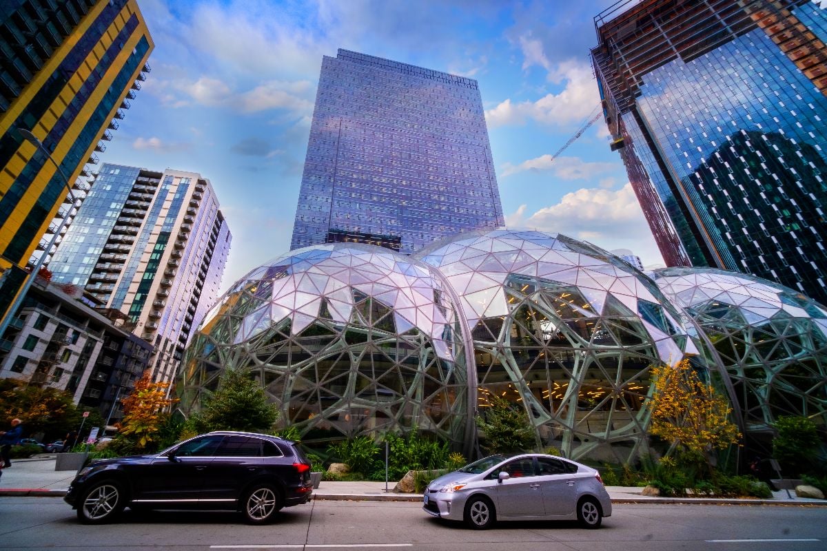 Glass Spheres at the Seattle Amazon headquarters.