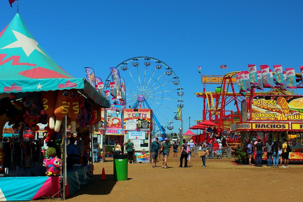 Food stalls at the Poteet Strawberry Festival