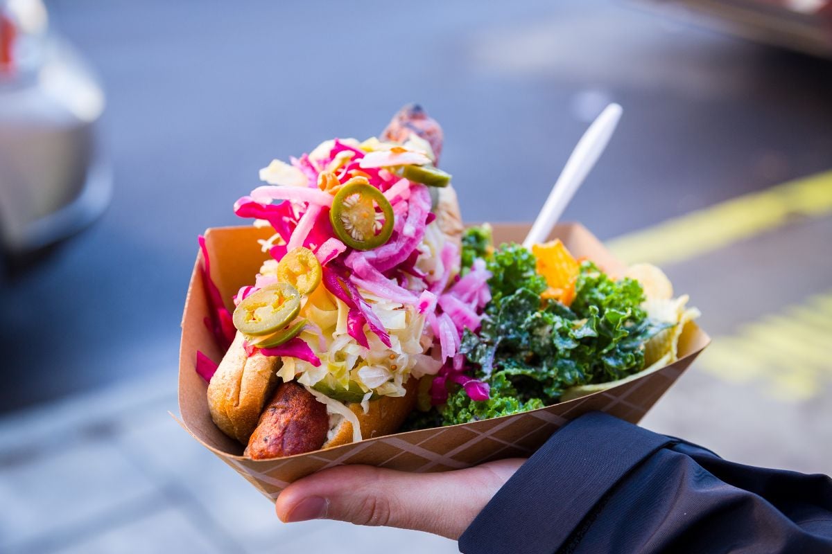 Vegan streetfood in New York.