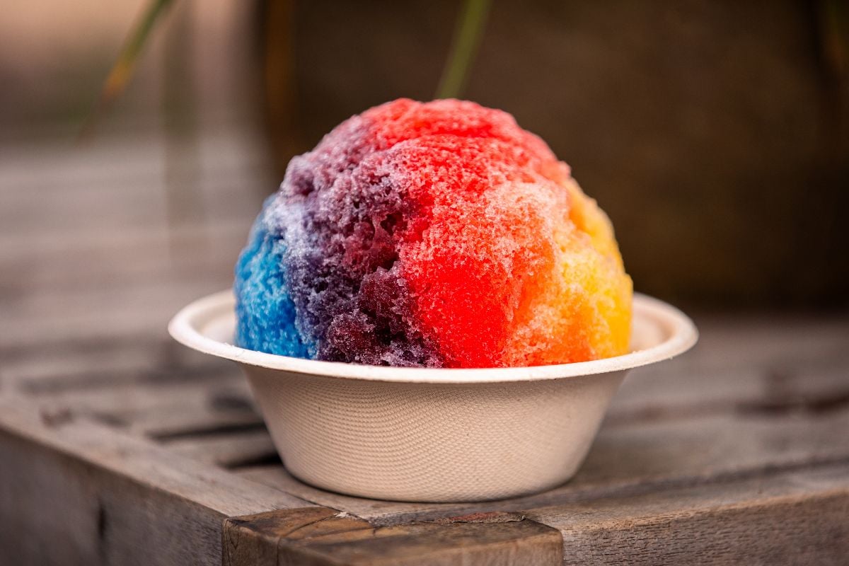 Water ice in various flavors.
