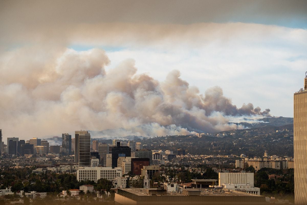 Wildfire in Pacific Palisades.