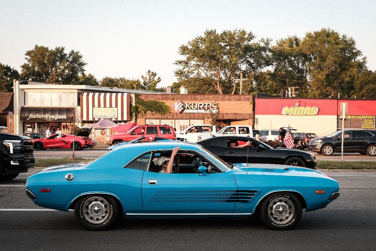 Classic Cars on Woodward Avenue.