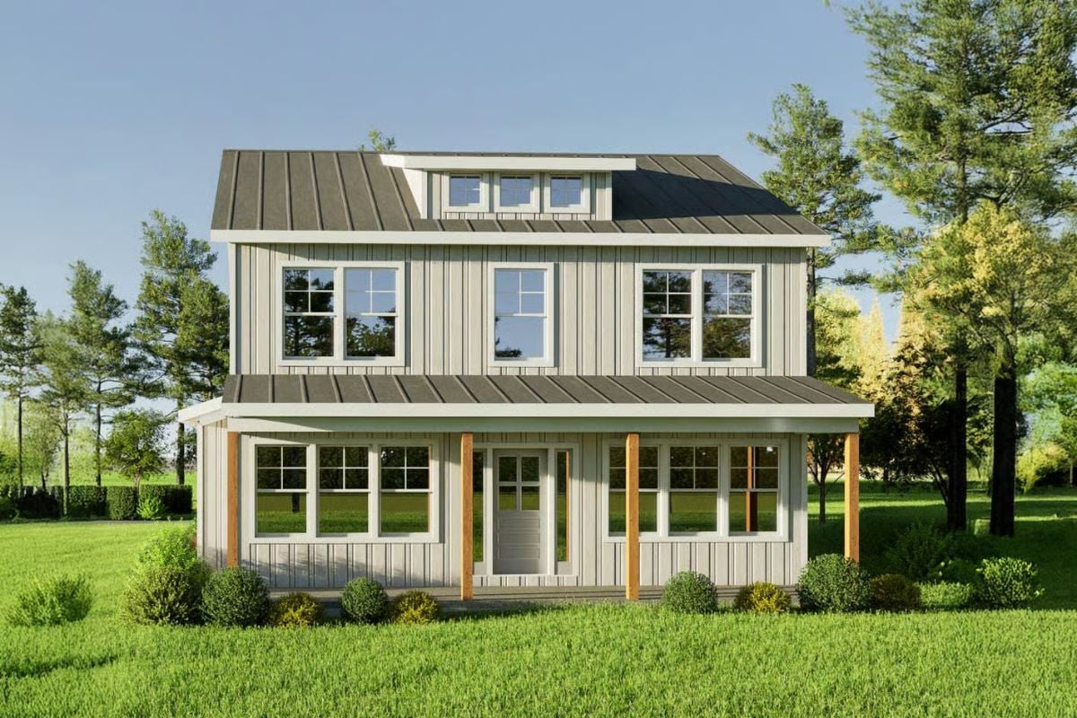 4-Bedroom Modern Farmhouse with Loft and Optional Basement (Floor Plan)