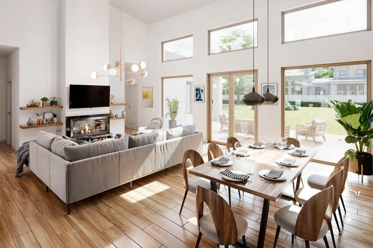 Living Room and Dining Area
