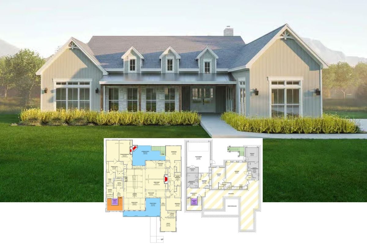 Mountain-Style 3-Bedroom Home with Elevator and Screened Porch (Floor Plan)