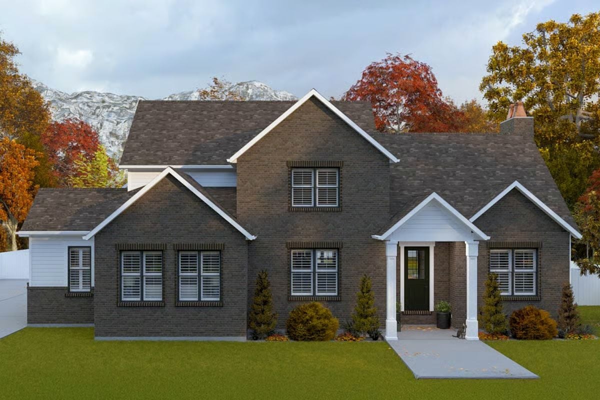 3-Bedroom Traditional Home with Loft and Bonus Room (Floor Plan)