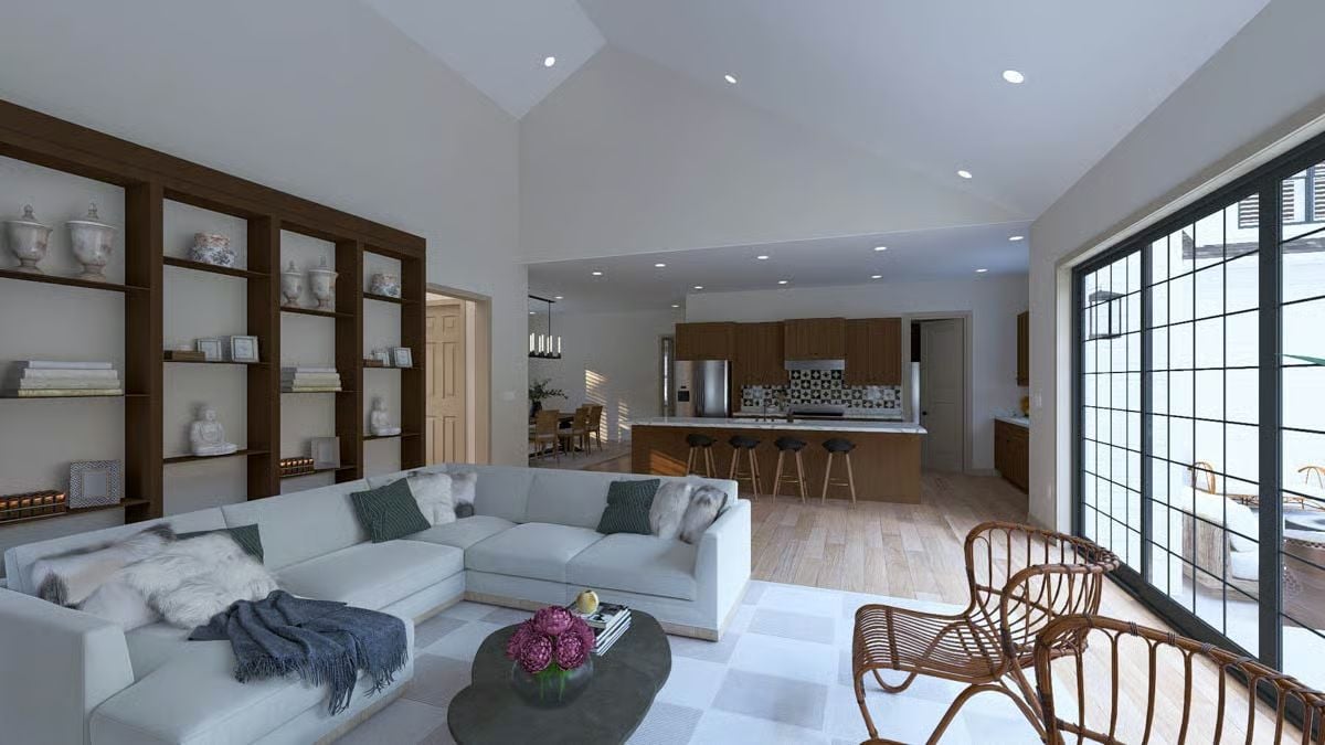 Family Room and Kitchen