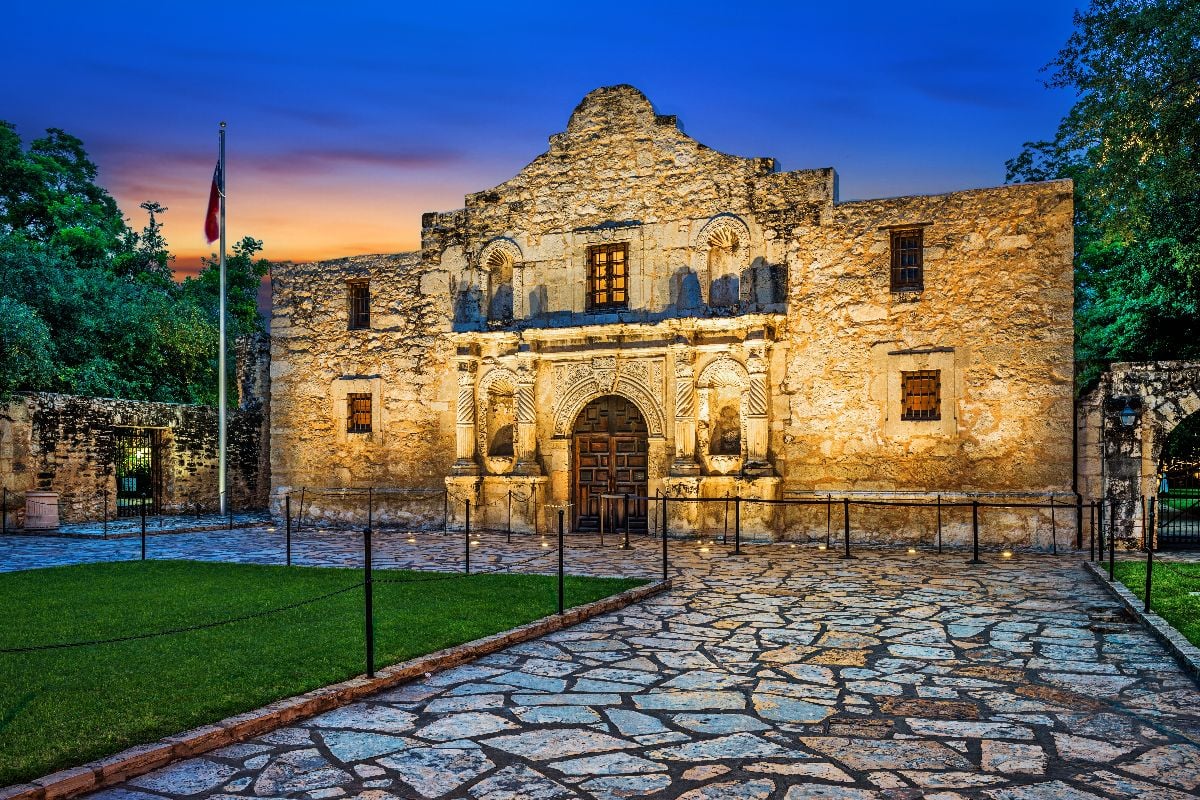 The Alamo in San Antonio, Texas.