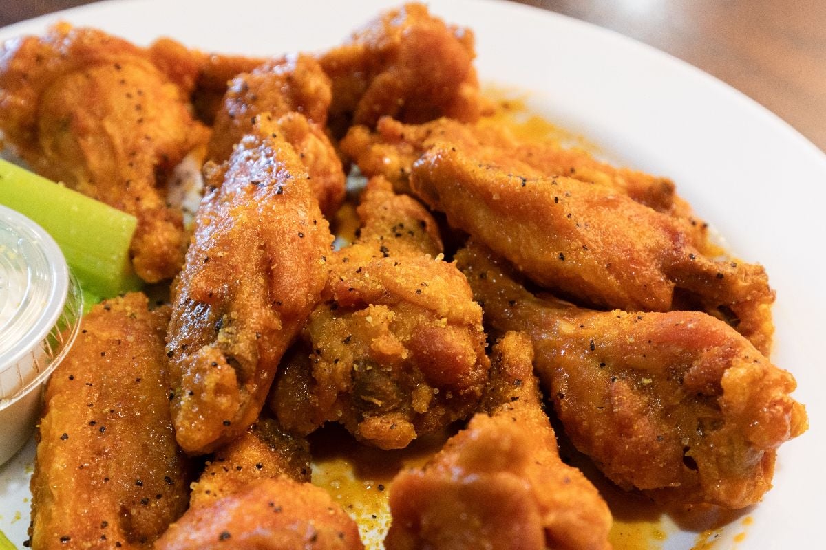 Crispy fried lemon pepper wings.