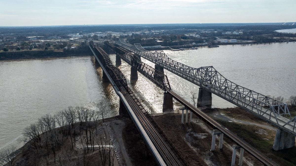 Bridges and tracks crossing water