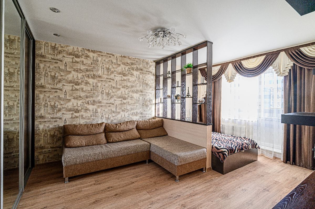 Interior view of California apartment.