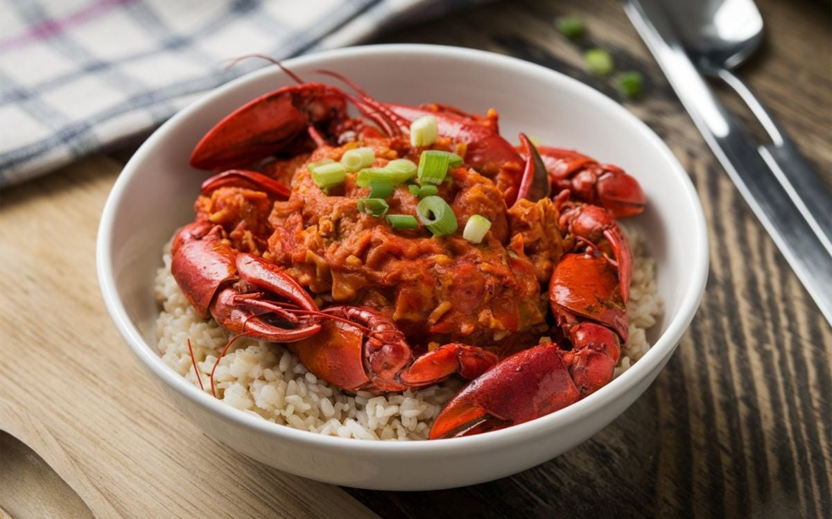 A rich Cajun stew of crawfish in a spicy, flavorful roux, served over rice.