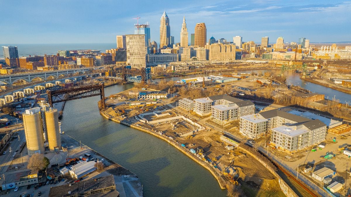 Cleveland Skyline in the winter of 2024.