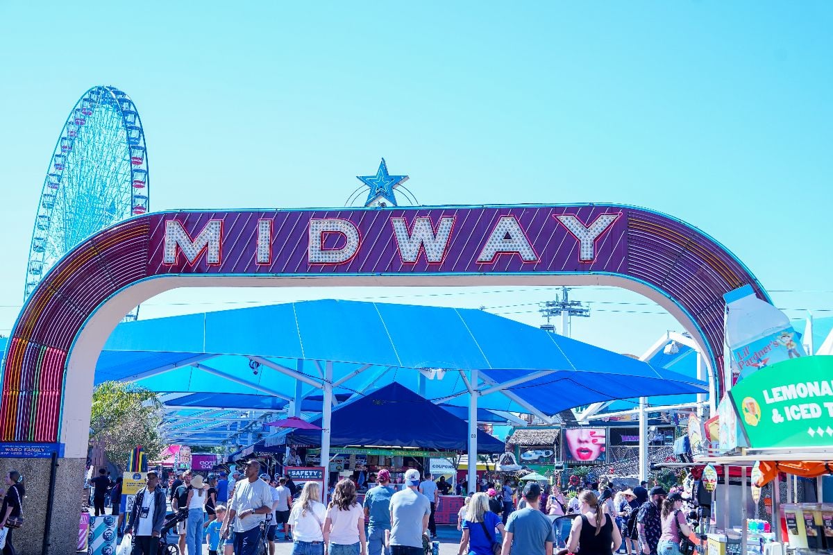 Dallas, Texas - October 23, 2023: The Midway at the State Fair of Texas