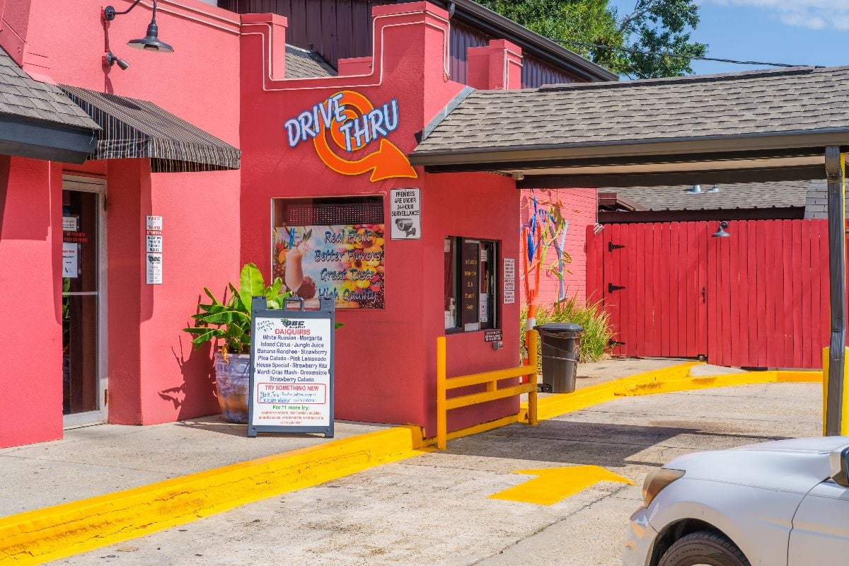 Drive-thru at DBC Bar and Grill on Veterans Memorial Boulevard.