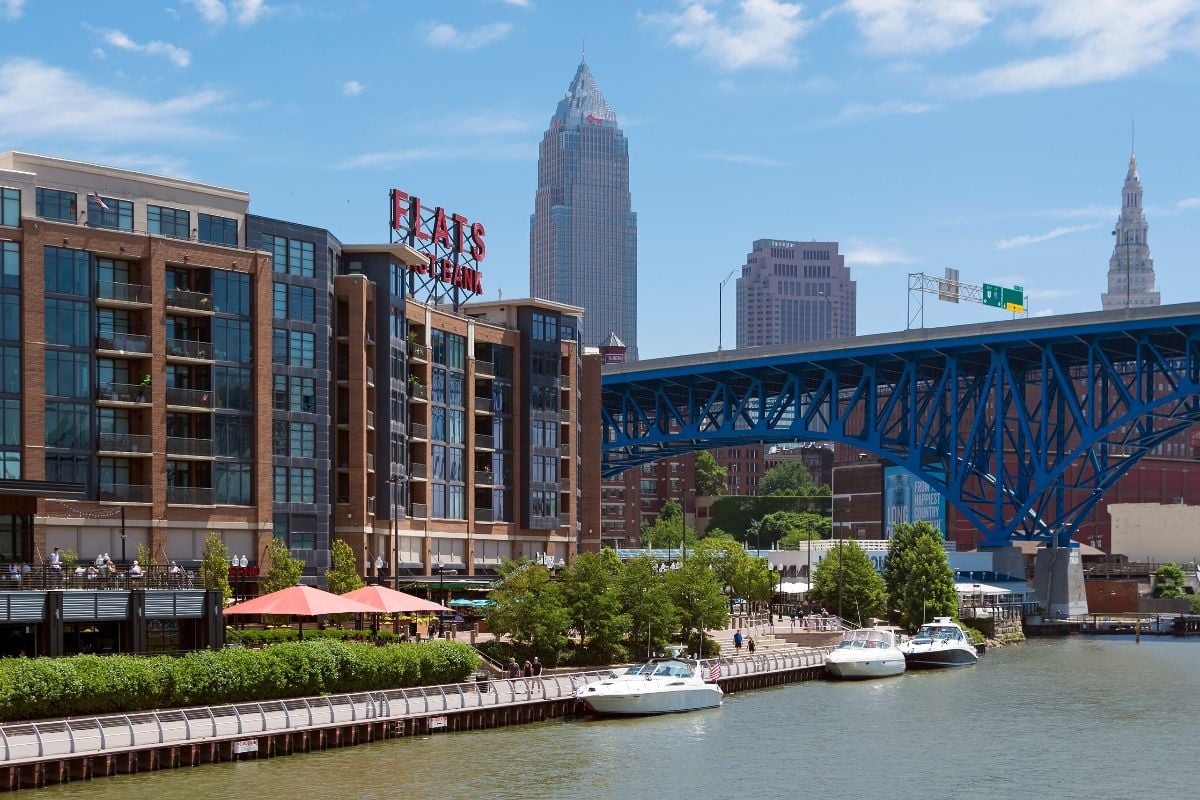 The Flats, east bank on the banks of the Cuyahoga River.