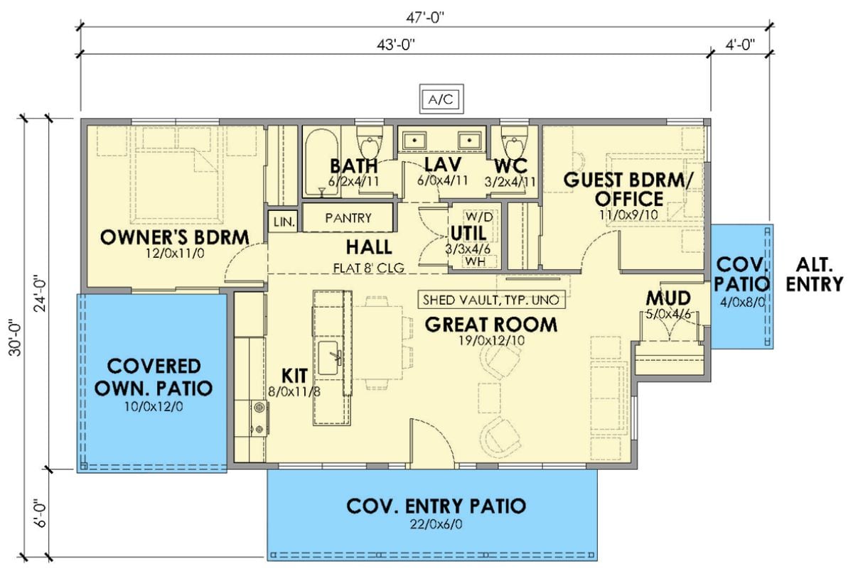 Main level floor plan