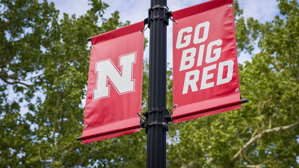 Nebraska Cornhuskers university campus banner