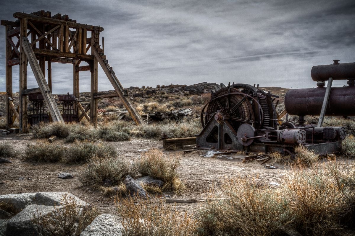 Headframe at Bodie State Park.
