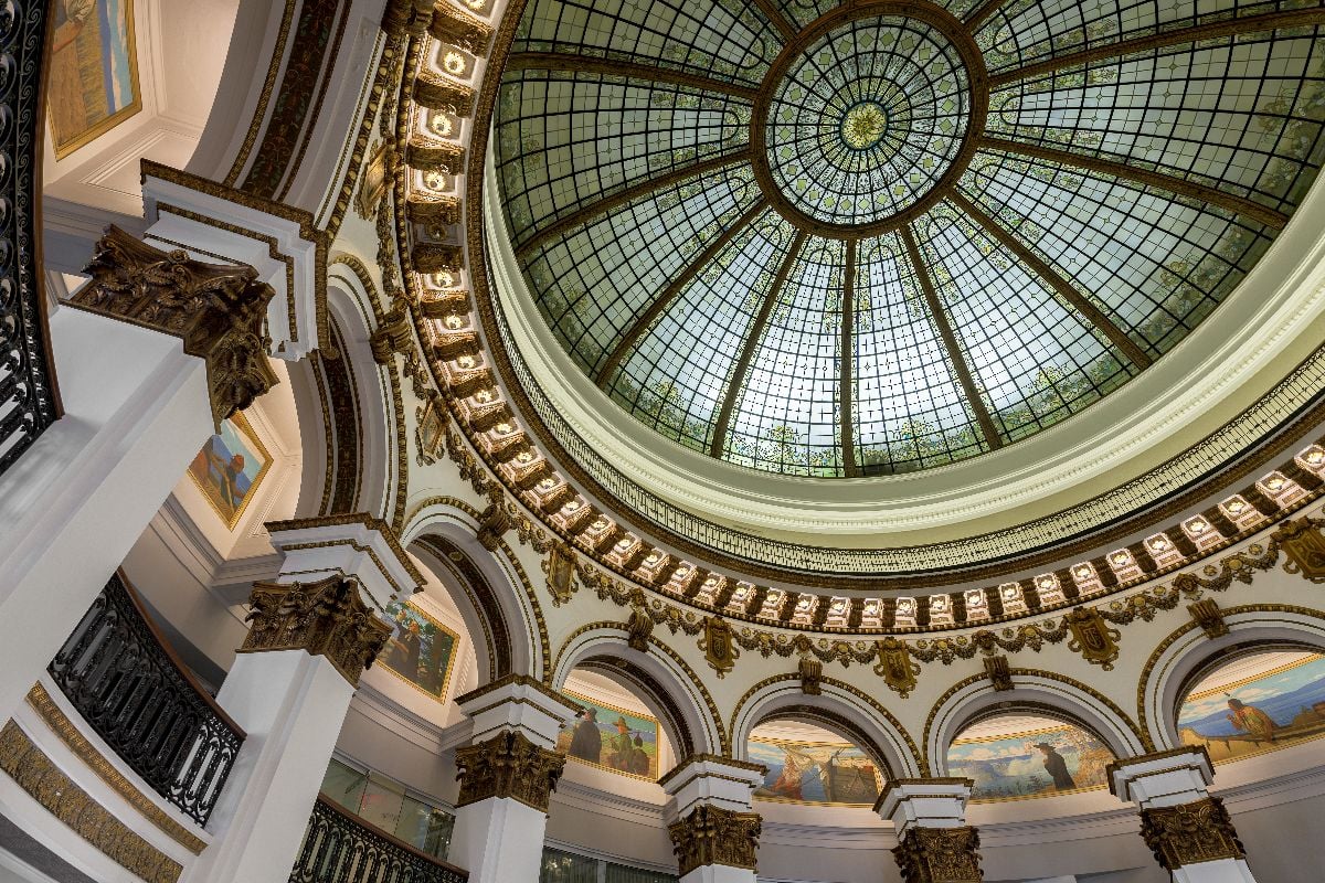 Dome ceiling from the floor of Heinen's Grocery Store on Euclid Avenue in downtown Cleveland.
