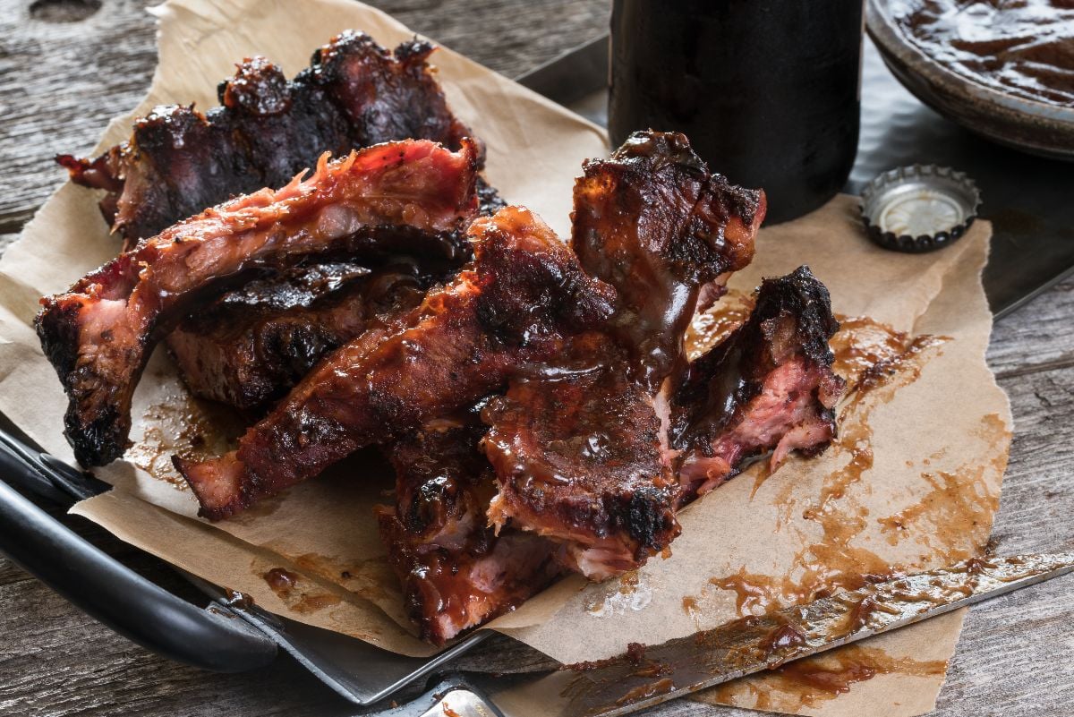 Smoked BBQ baby back ribs