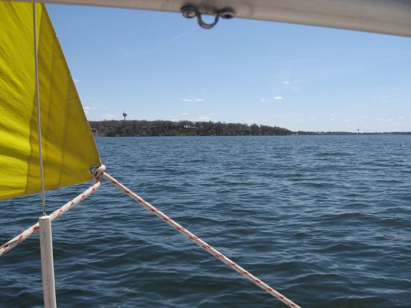 Sailing west Okoboji Lake.