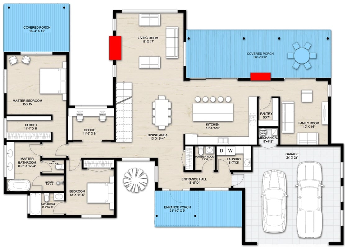Main Level Floor Plan