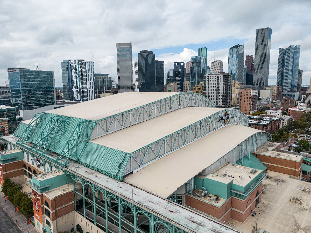Minute Maid Park in Houston from above.