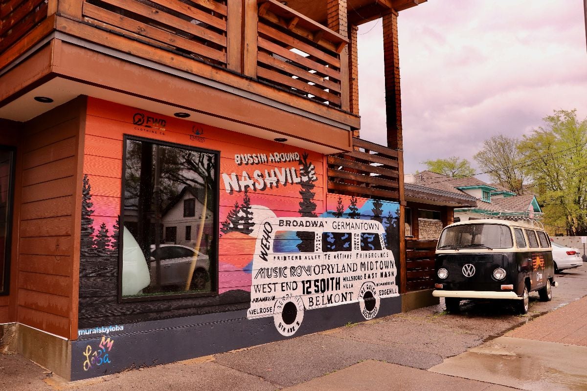 Stores at 12 South neighborhood near downtown.
