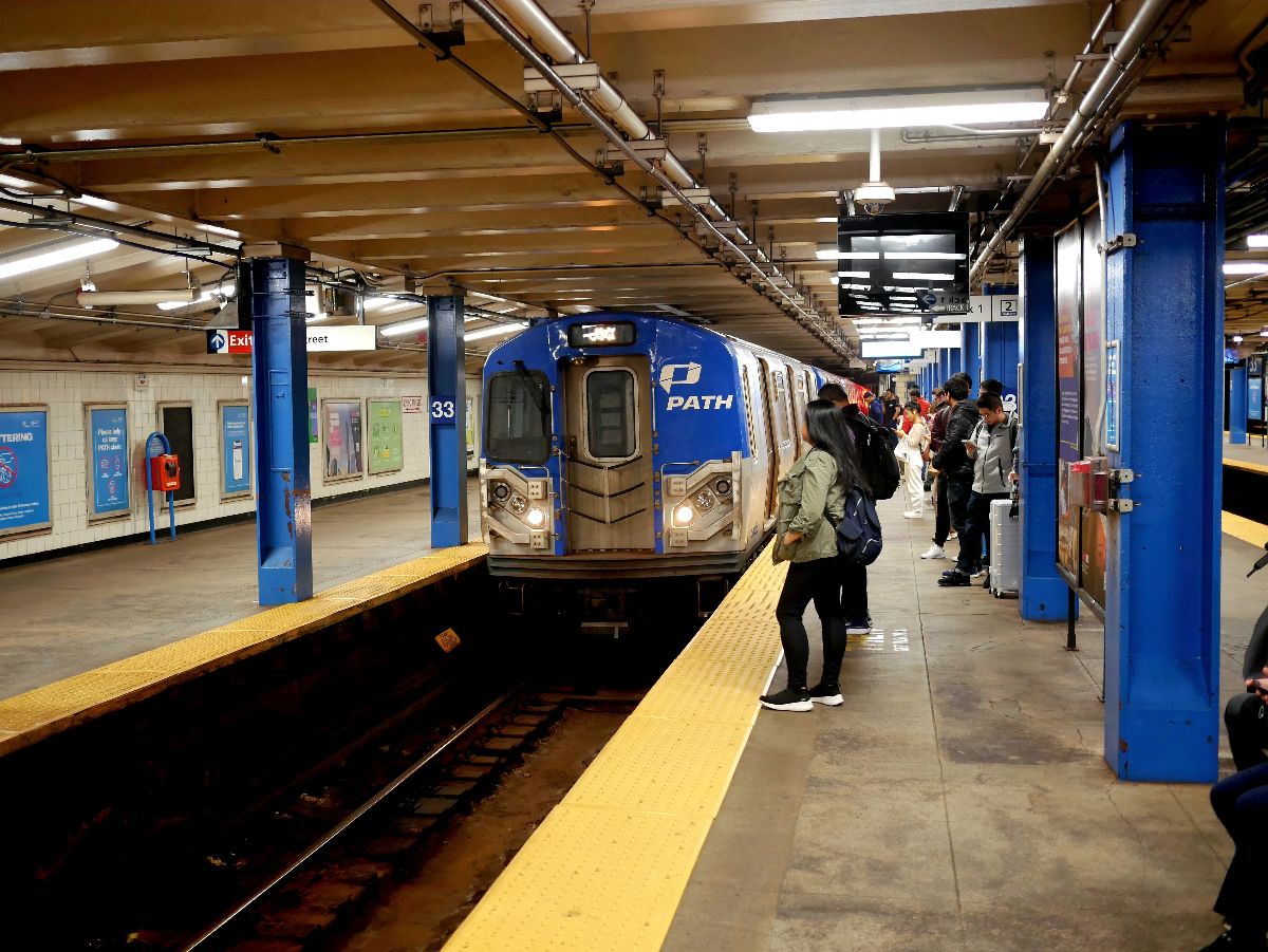 NY-NJ Path Train at 33rd Street in New York City.