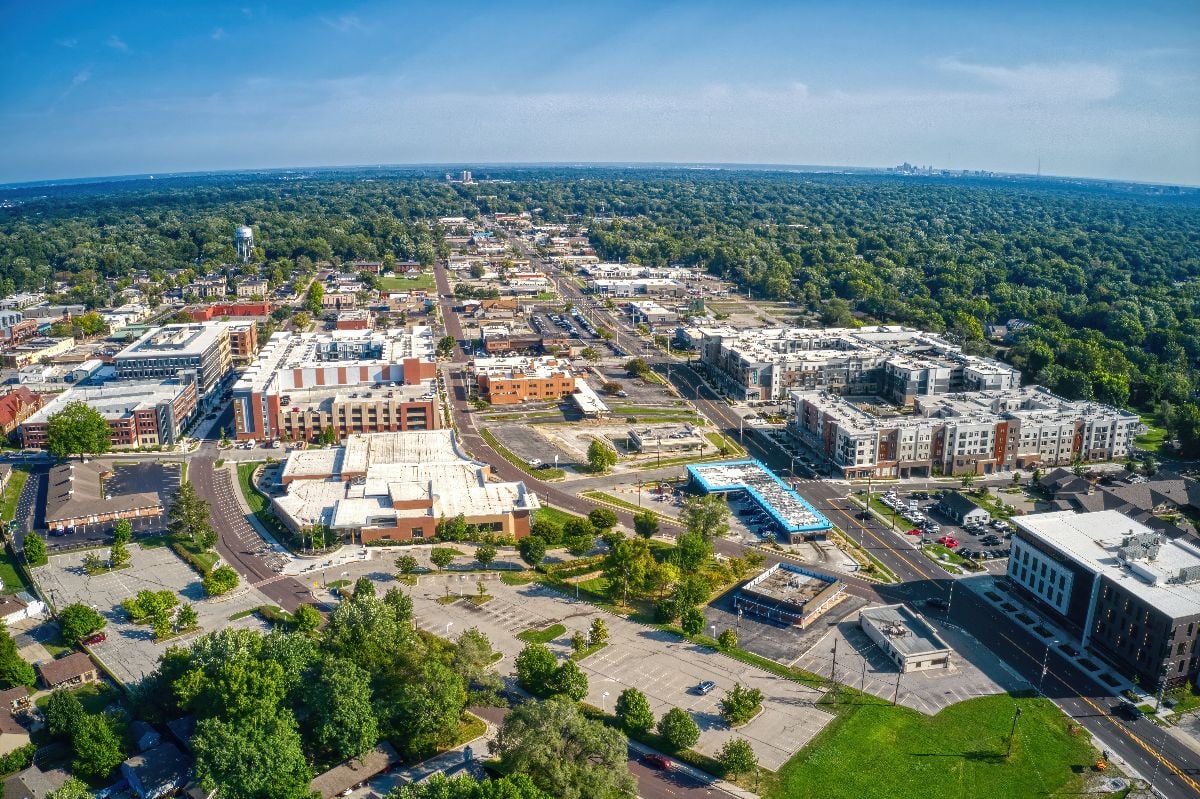 Aerial view of Overland Park.