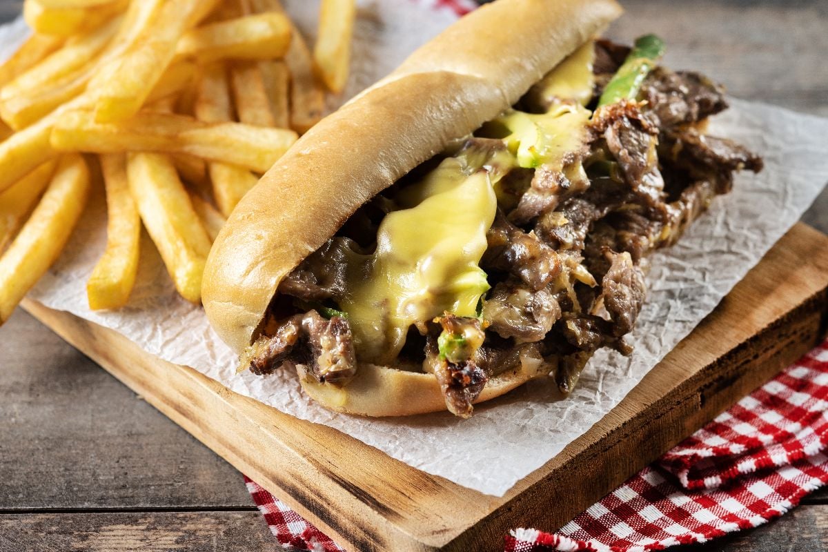 Philly cheesesteak sandwich