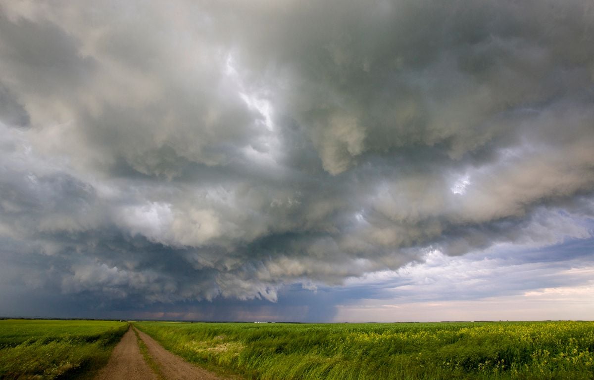 Prairie storm clouds
