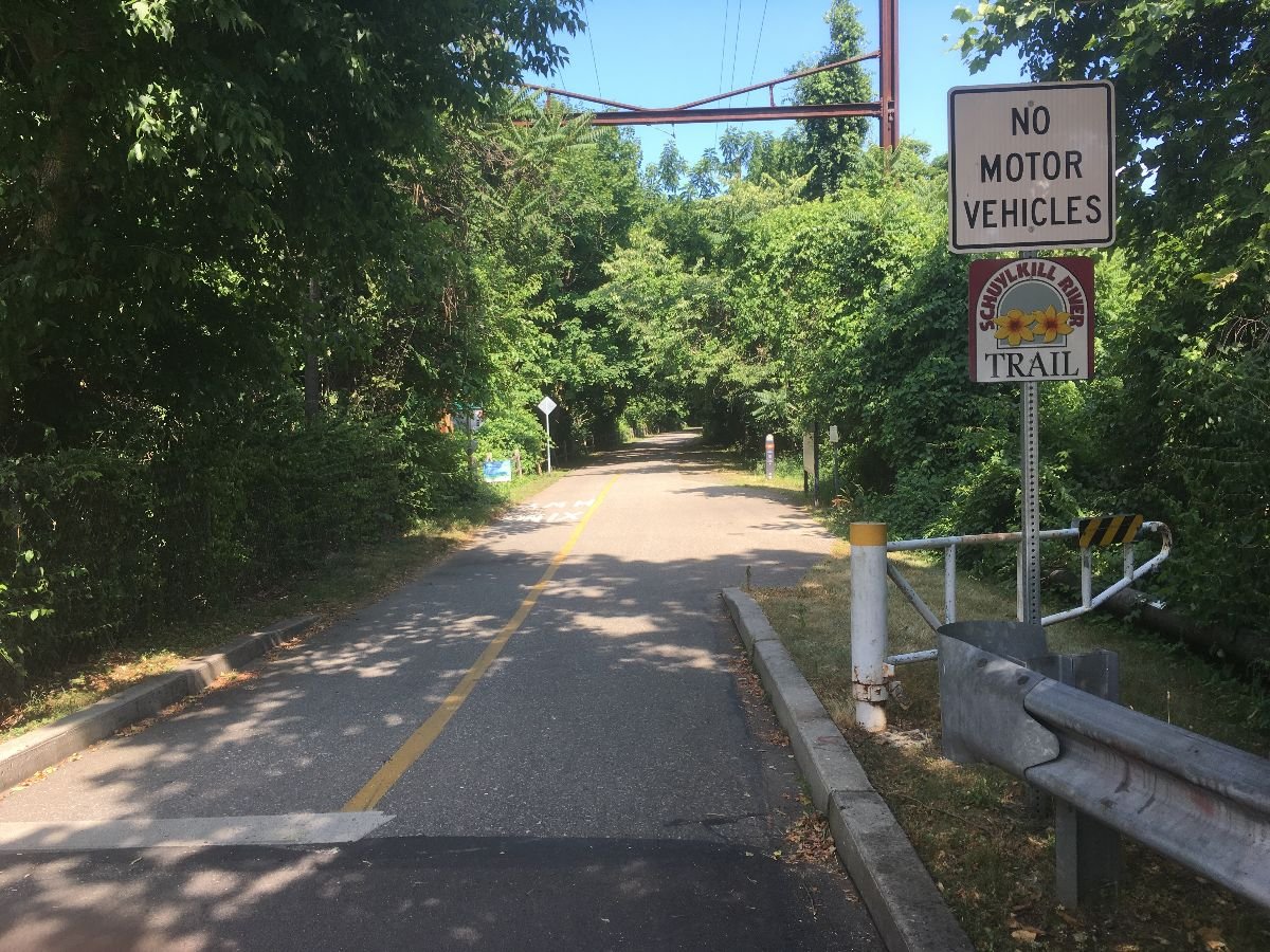 Schuylkill River Trail eastbound at Spring Mill.