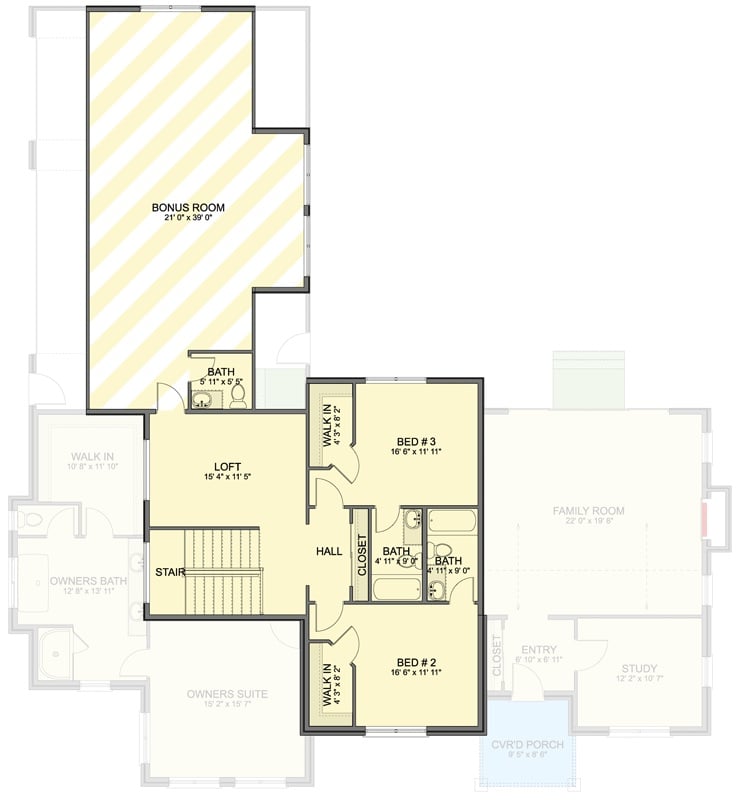 Second Level Floor Plan