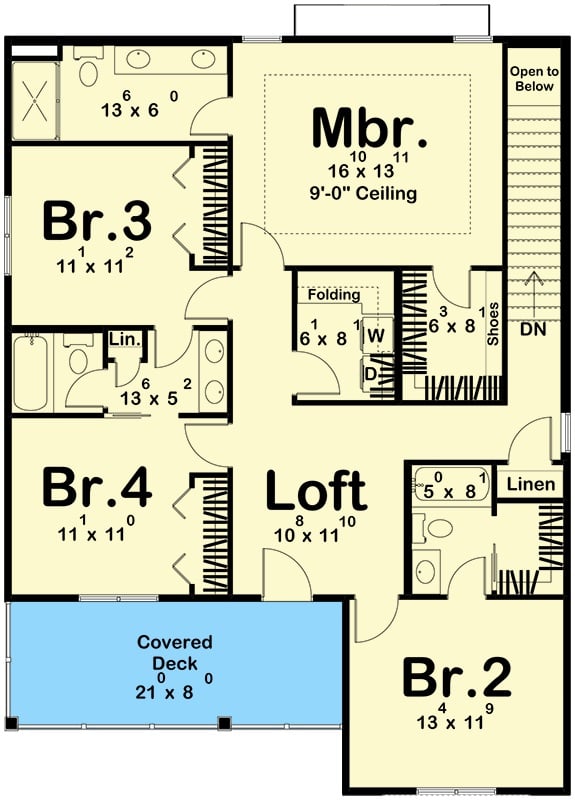 Second Level Floor Plan