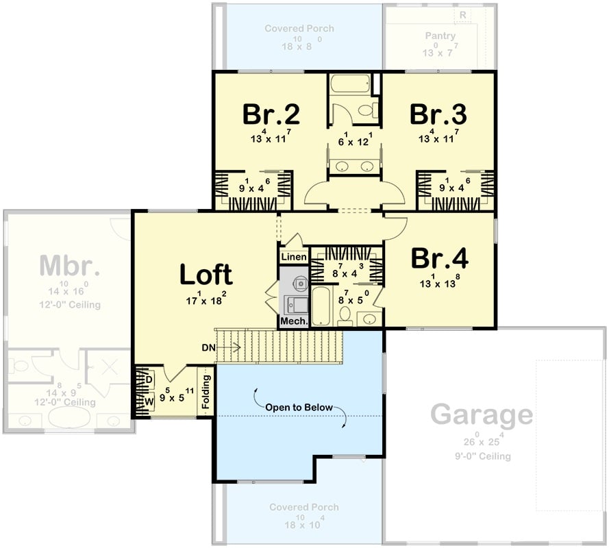 Second Level Floor Plan