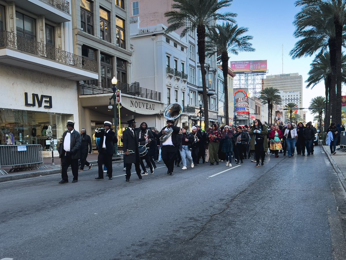 Funeral procession on Canal Street.