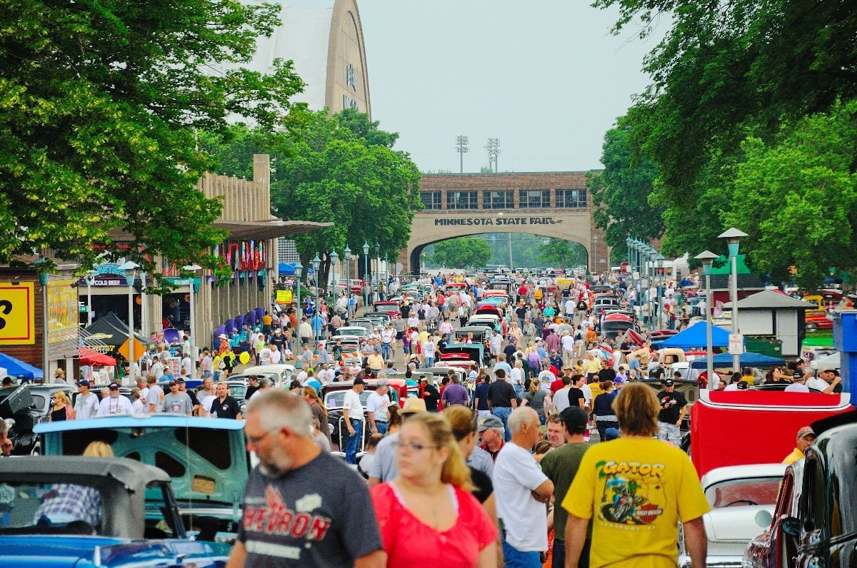 Customs and restored vehicles filled the grounds of the Minnesota State Fairgrounds.