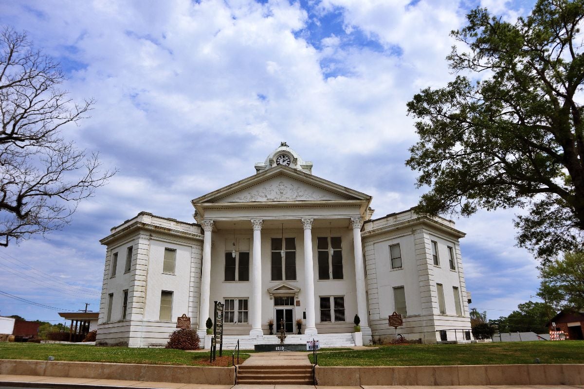 The Historic 1910 Vernon Parish Courthouse taken in Leesville, Louisiana.