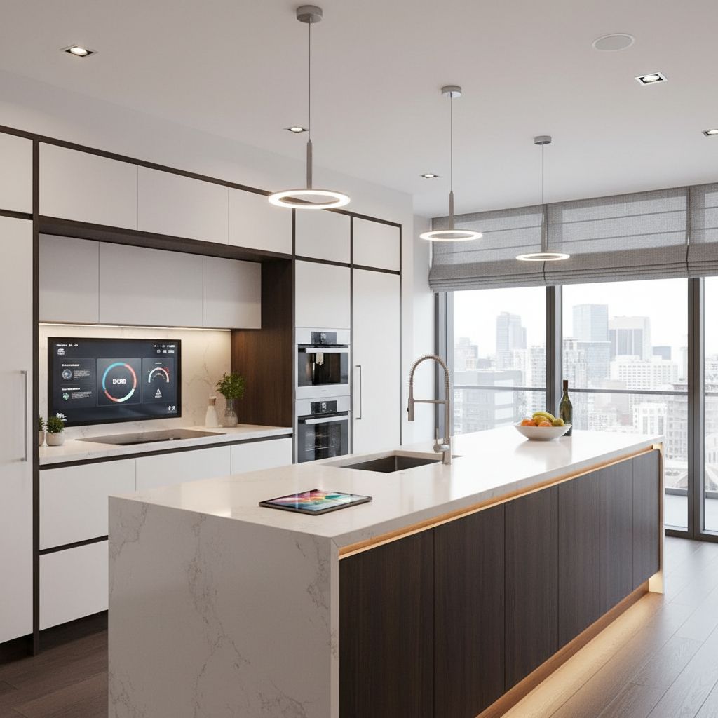 $100,000 Kitchen Design Incorporating Smart Home Technology